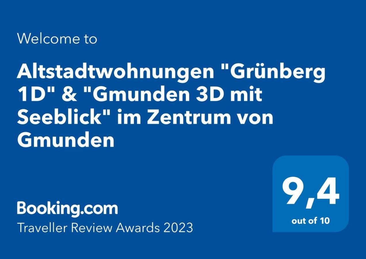 Altstadtwohnungen Grünberg 1D&Gmunden 3D mit Seeblick im Zentrum von Gmunden Exterior foto